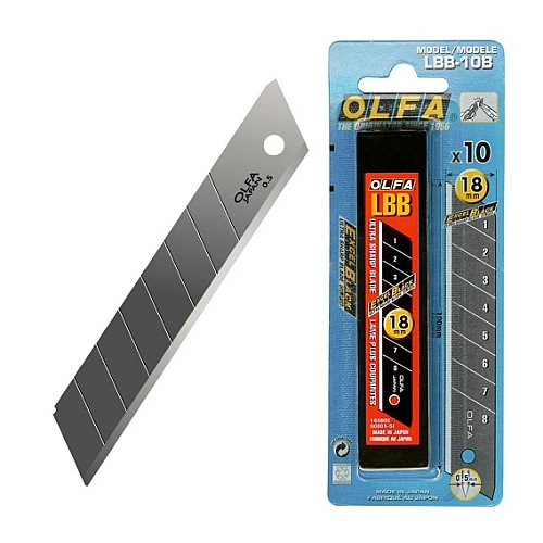 OLFA 18mm Large ULTRA Snap Blades - Tube of 10 Blades OLFA 18mm Large ULTRA Snap Blades - Tube of 10 Blades