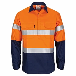 DNC Patron Saint FR 2 Tone Closed Front Cotton Shirt