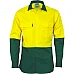 DNC Hi Vis Two Tone 190gsm Cotton Drill Long Sleeve Shirt