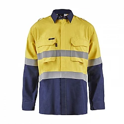 Open Front Hrc2 Shirt With Gusset Sleeves And Fr Reflective Tape