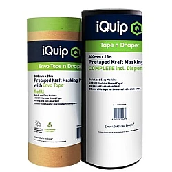 iQuip Envo Pretaped Kraft Masking Paper and Dispenser iQuip Envo Pretaped Kraft Masking Paper and Dispenser