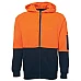 JB's wear Hi vis full zip fleecy hoodie - 6HVH