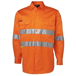 Hi Vis Long Sleeve Day & Night 190g Close Front Shirt Hi Vis Long Sleeve Day & Night 190g Close Front Shirt