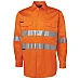 Hi Vis Dark Navy Long Sleeve Shirt With Reflective Tape