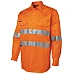 Hi Vis Dark Navy Long Sleeve Shirt With Reflective Tape