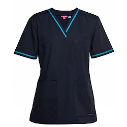 Ladies Contrast Scrub Top