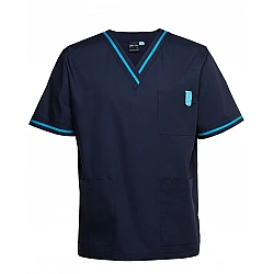 Unisex Contrast Scrub Top