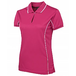 Ladies Polo Shirt With Piping