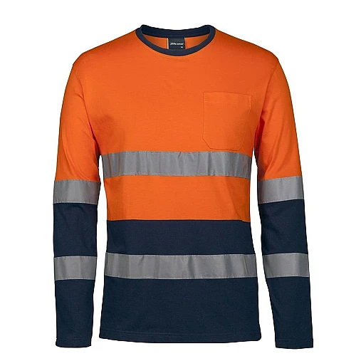 Day & Night Long Sleeve Crew Neck Cotton T-Shirt Day & Night Long Sleeve Crew Neck Cotton T-Shirt