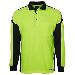Hi Vis L/S Arm Panel Polo