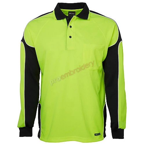 Hi Vis L/S Arm Panel Polo Hi Vis L/S Arm Panel Polo