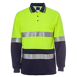 Hi Vis Night Day Traditional Long Sleeve Polo