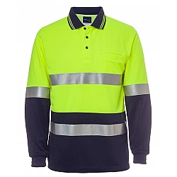 Hi Vis Night Day Traditional Long Sleeve Polo