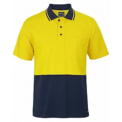 Hi Vis S/S Cotton Pique Trad Polo