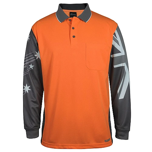 Hi Vis Southern Cross Long Sleeve Polo 