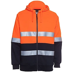 Hi Vis Zip Hoodie With Refelctive Tape Hi Vis Zip Hoodie With Refelctive Tape