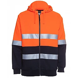 Hi Vis Zip Hoodie With Refelctive Tape