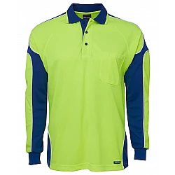 Hi Vis L/S Arm Panel Polo