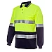 Hi Vis L/S (D+N) Cotton Back Polo