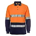 Hi Vis L/S (D+N) Cotton Back Polo
