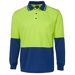Hi Vis Long Sleeve Traditional Polo