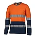 Day & Night Long Sleeve Crew Neck Cotton T-Shirt