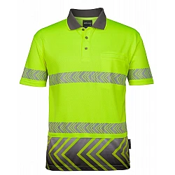 Hi Vis S/S Arrow Sub Polo With Segmented Tape