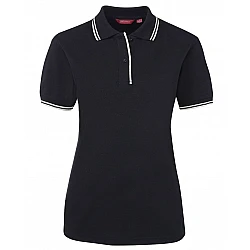 Ladies Polo Shirt With Pin Stripe