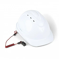 Non-Conductive Coil Hard Hat Tether - ZH01075