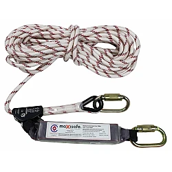 Maxisafe 15m Rope Line With Adjuster & Shock Absorber ZRL-15