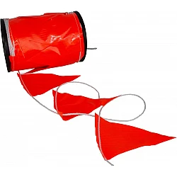 Maxisafe Orange Bunting Flag Line on Reel 100M