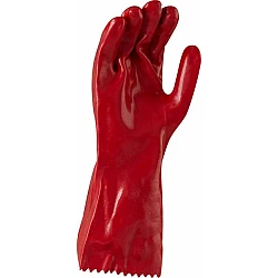 Maxisafe Red PVC Chemical Resistant Gauntlet - 35cm Length