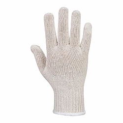 String Knit Liner Gloves White