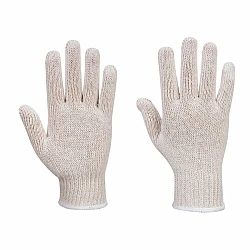 String Knit Liner Gloves White
