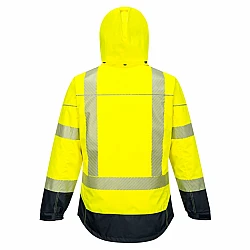 PORTWEST Hi-Vis Breathable Rain Jacket Yellow/Navy T403 - PW3 