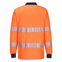 Pw3 Hi Vis Polo Shirt Long Sleeves - T186 