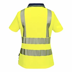 Hi-Vis Womens Cotton Comfort Contrast Polo Shirt S/S