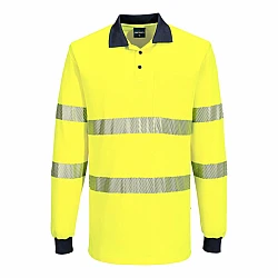 Portwest Hi-Vis Cotton Comfort Polo Shirt L/S - MP614
