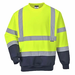 PORTWEST Two Tone Hi Vis Sweatshirt - B306