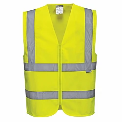 Hi Vis Zipped Band & Brace Vest - C375