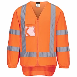 Hi-Vis X Back Zipped Tricot Vest