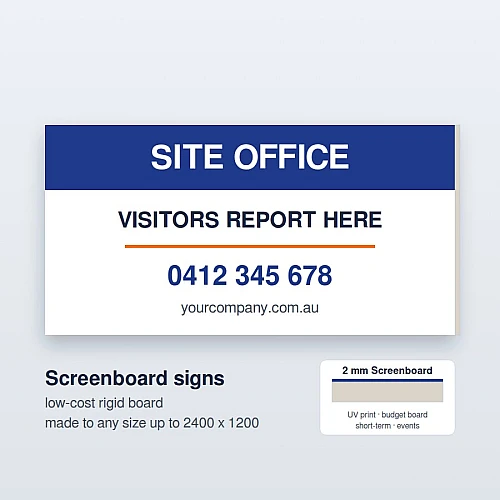 Custom Printed Screenboard Signs 2mm Custom Printed Screenboard Signs 2mm