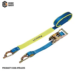 Ratchet Tie Down 25mm x 5M 0.75T Captive J-Hook