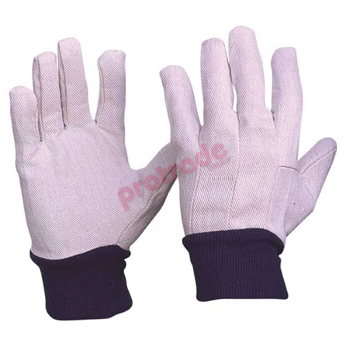 Cotton Drill Blue Wrist Men Size Gloves Cotton Drill Blue Wrist Men Size Gloves