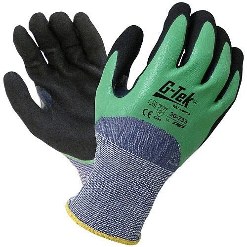 G-Tek Wet Work 3 Nitrile Coat PVC 3/4 Dipped