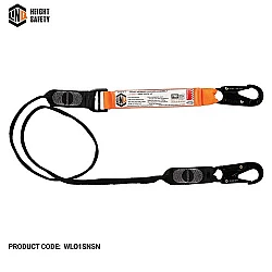 Elite Single Leg Shock Absorbing Webbing Lanyard With Hardware Sn X2