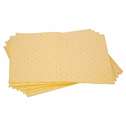 Pratt Safety Yellow HAZCHEM Absorbent Pad 300gsm - Pack of 10