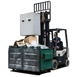 THE BLOCK Skip Bin Rubbish Concrete Waste Compactor THE BLOCK Skip Bin Rubbish Concrete Waste Compactor