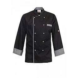 Executive Chefs Lightweight Vented Jacket With Checked Detail Executive Chefs Lightweight Vented Jacket With Checked Detail