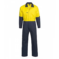 Hi Vis Cotton Drill Two Tone Coveralls 310gsm